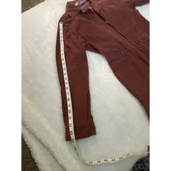 VTG Coverall Jumpsuit Womens M Corduroy Flare Wide Leg Groovy 70s Retro Brown - Picture 15 of 16